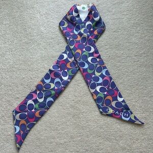 Coach multi silk scarf